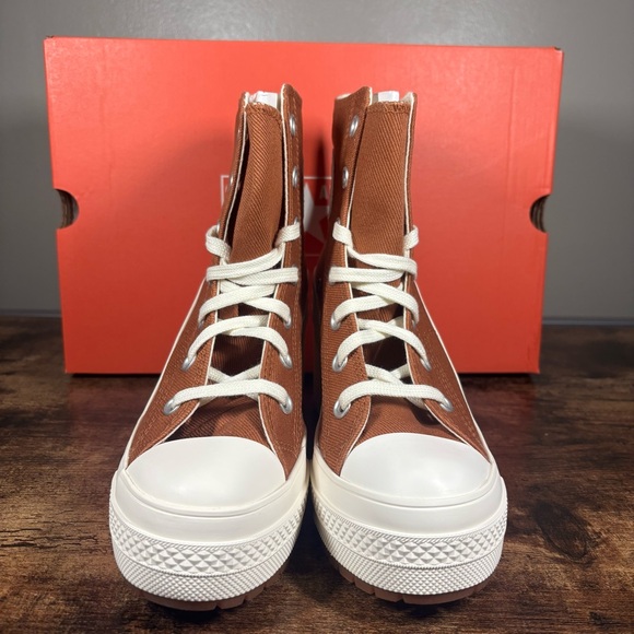 Converse Chuck 70 De Luxe Heel Hi Platform A05253C Women’s Size 5.5 Tawny Owl - Picture 2 of 9